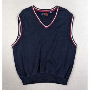 VINTAGE 90S MEN'S BLUE SWEATER VEST - REPP LTD- SIZE XLT